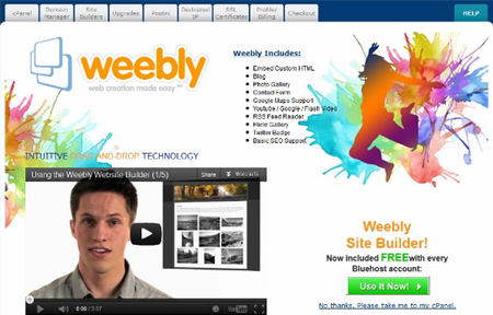 Weebly with Bluehost